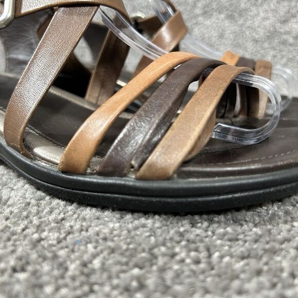 Ecco Sensata Womens Size 40 Brown Leather Strappy Slingback Sandals Used - Picture 7 of 12